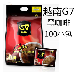 越南G7黑咖啡100条中原纯咖啡粉学生速溶原装进口200克