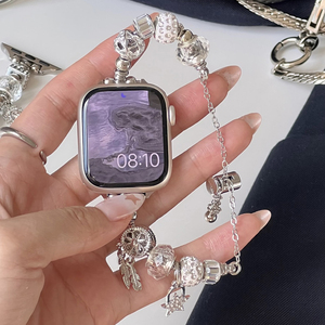 康康的潘多拉手链串珠iwatch手表带适用于applewatch987se苹果ins