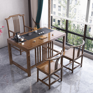 2米实木茶桌椅组合小户型家用泡茶几