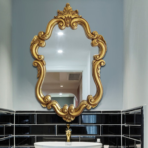 时尚巴洛克欧式镜壁挂镜子浴室镜酒店镜玄关镜卫浴镜卫生间装饰镜