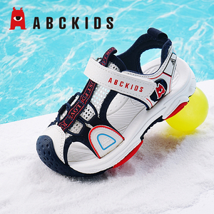 ABCKIDS童鞋男童鞋子2024夏季新款儿童凉鞋包头白色中大童沙滩鞋
