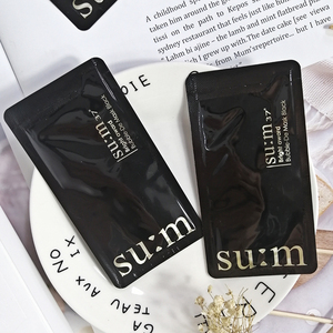 韩国sum37度氧气呼吸黑色泡泡面膜小样 深层清洁去黑头控油