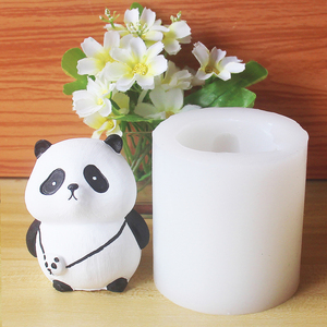 可爱国宝背包熊猫硅胶模具diy石膏蜡烛香皂滴胶摆件巧克力矽胶模