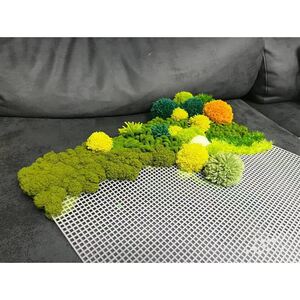苔藓地毯diy材料包手工编织地垫戳戳绣自制专用网格布毛线编织