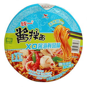 统一xo酱海鲜风味酱拌面整箱12碗海鲜捞面方便面香浓速食干拌面
