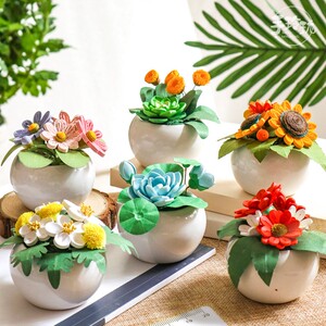 衍纸多肉材料包立体作品diy手工衍纸画成品学生花束盆栽立体衍纸