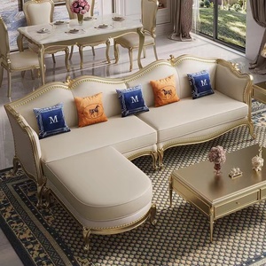 美式轻奢真皮沙发组合客厅大小户型乡村别墅实木家具欧式123沙发