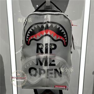 sprayground 专柜正品w0635708 /鲨鱼嘴印花透明潮牌双肩包男女