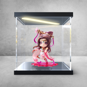 适用王者荣耀官方正品 绝世舞姬貂蝉q版手办模型玩具灯光展示盒