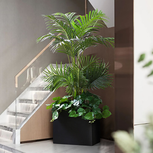 仿真绿植散尾葵造景室内楼梯下拐角景观植物花箱花槽摆放盆景装饰