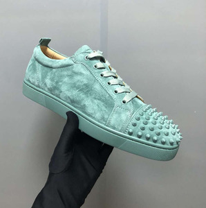 CL CIAGA男鞋低帮系带铆钉红底鞋欧美真皮女鞋休闲情侣潮鞋板鞋