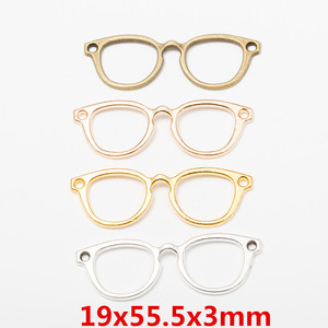 DIY复古合金饰品配件 古青铜古银金色kc金 眼镜连接器 挂件3351