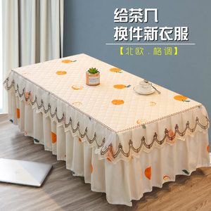 布艺茶几桌布餐桌台布床头柜罩电视柜防尘套多用盖巾长方形客厅