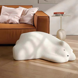 客厅落地摆件创意酣睡趴趴熊设计师卡通沙发椅卧室网红北极熊凳子