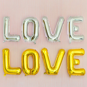 新款大号铝箔LOVE字母30寸 派对婚房装饰求婚LOVE字母气球