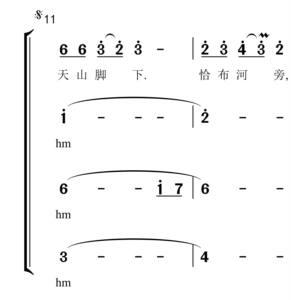 【简谱】美丽的夏牧场 男声合唱谱【原调-c-  绘制合唱谱 的简谱