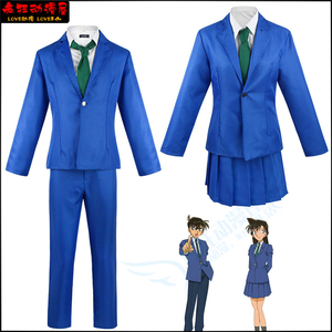 名侦探柯南动漫cos服 工藤新一/毛利兰 米花高中校制服cosplay服