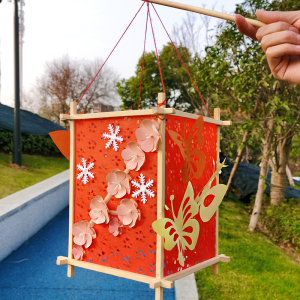 春节diy儿童剪纸仿古宫灯笼手工材料新年装饰幼儿园古风手提花灯