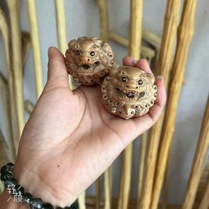 五台山六道木麒麟手球降龙木手把件摆件文玩件
