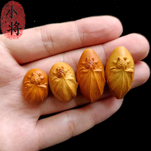 【小将核雕】手工雕刻橄榄核 浮雕 鱼 金玉金鱼满堂 单颗