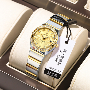 瑞士女士手表全自动机械潮流时尚商务防水夜光日历手表女石英腕表