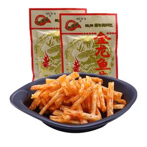 金龙鱼片辣条麻辣豆皮老式辣条8090儿时怀旧零食大礼包5毛钱校园