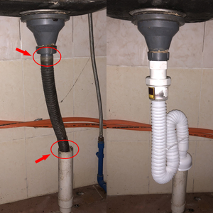 潜水艇洗手盆下水管配件防臭器面盆浴室柜下水道管道排水管漏水塞