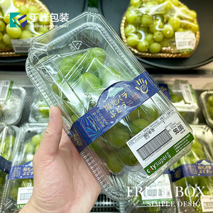 丁峰水果塑料打包盒水果包装一次性餐盒可装两粒水蜜桃/一串葡萄