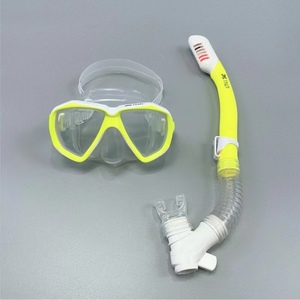 Amber儿童浮潜水镜呼吸装备大框泳镜防雾防水眼镜护鼻子透明镜罩