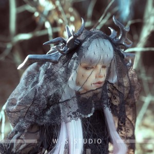 五声工作室魔王角bjd三分四分六分定制树脂小布配饰配件道具ob11