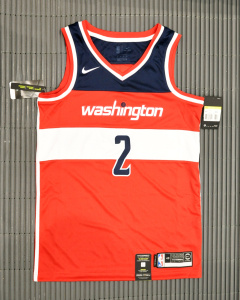英伦知青nike nba 耐克华盛顿奇才队2号 wall 沃尔 sw球衣 球迷版