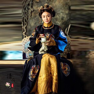 工厂直营影视古装延禧攻略同款服装皇后服凤袍秦岚同款朝服清朝格