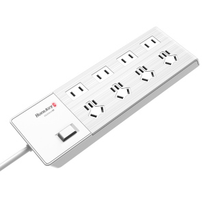 huntkey/航嘉 ssv803新国标接线板带保护门家用多功能电源排插座