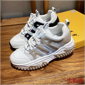 水慕雪女鞋2022年春季单鞋休闲鞋网纱运动鞋网面透气厚底老爹鞋