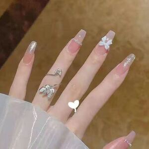 假指甲片长款带钻