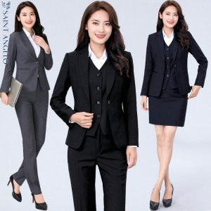 报喜鸟三件套西服套装女时尚干练小西装职业正装大学生面试工作服