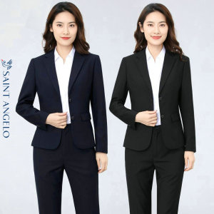 报喜鸟小西装外套女春秋新款气质黑色西服套装面试职业正装工作服