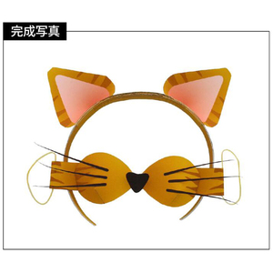 儿童益智diy手工制作卡通动物面具小花猫面具面罩头饰3d纸质模型