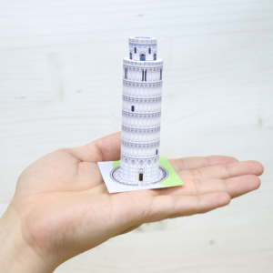 3d纸模立体拼图模型小摆件diy手工折纸玩具 意大利建筑 比萨斜塔