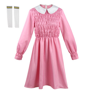 怪奇cos物语衣服粉色连衣裙第三季能力女孩eleven 11cosplay套装