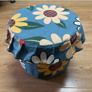 圆凳子套圆草墩凳子罩布艺套子鞋凳坐垫可以定做方凳罩防尘凳子罩