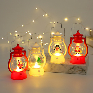 圣诞节手提小夜灯平安夜圣诞树发光小油灯装饰道具摆件幼儿园礼物