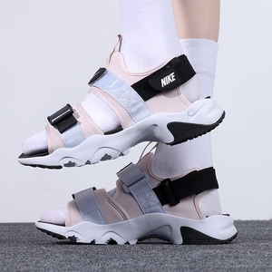 nike耐克凉鞋女鞋2021夏季新款魔术贴运动鞋休闲沙滩鞋cv5515-600