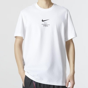 Nike耐克大勾子SWOOSH OW风格男子新款白色圆领短袖T恤DZ2882-100