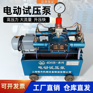 电动试压水泵管道阀门测压机高压打压泵4DSB-25-1000公斤上海恒舟