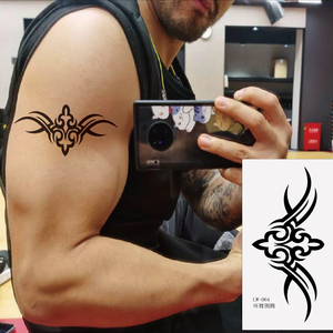 小清新性感手臂手腕环臂神密玛雅翅膀图案龙头图腾纹身贴防水w064