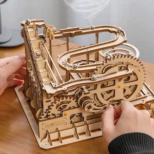 若客diy手工木质拼图立体3d木制拼装模型积木男玩具儿童成人益智