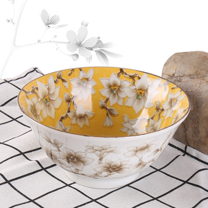日本进口陶瓷碗釉下彩吃饭碗盘子日韩式创意小碗家用青花加厚餐具