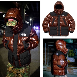 【yyds款】supreme x北面联名700充绒羽绒服/巧克力色-不退不换