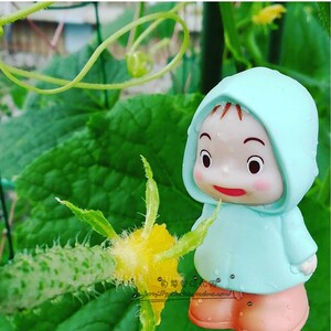 flvb8淘宝原宿萌妹子 宫崎骏龙猫穿雨衣的小梅925纯银耳环 无耳洞耳